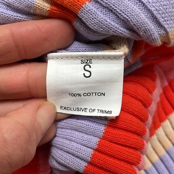 Seafolly sundancer ribbed Knit Cover-Up Maxi Dress sleeveless striped size S - Picture 11 of 14